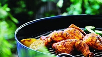Poulet et légumes grillés