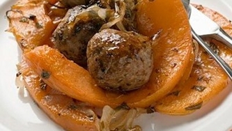 Citrouille grillée et vinaigrette à l'échalote