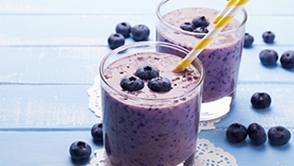 Smoothie aux bleuets et amandes fort en protéines