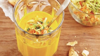 Crème de carottes et salade de chou de Guillaume Cantin