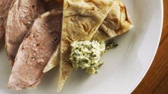 Pesto aux pistaches, feta et menthe
