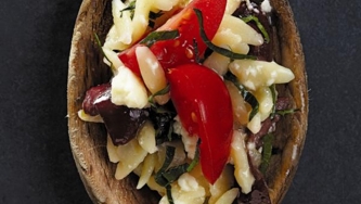 Risotto d’orzo aux olives et au feta