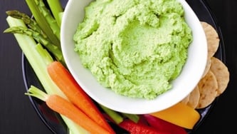 Trempette aux edamames et au wasabi