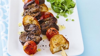 Brochettes de bifteck grillé