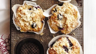 Muffins aux bleuets croustillants