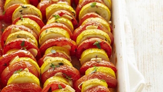 Tian de tomates et de courgettes