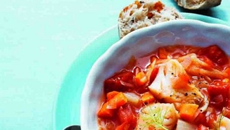 Bouillabaisse aux poivrons grillés