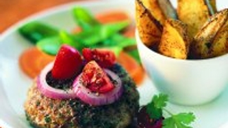 Burger à la dinde, aux pommes et à la sauge
