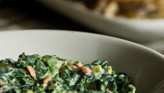 Épinards et champignons sautés