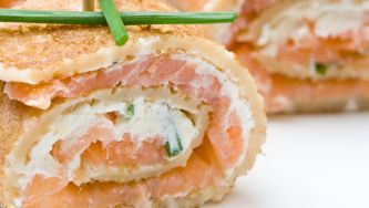 Galettes bretonnes au saumon fumé et à la crème