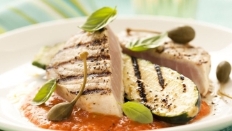 Pavés de poisson à la méditerranéenne