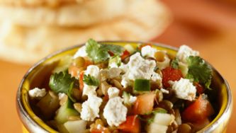 Salade de trois fèves au fromage féta