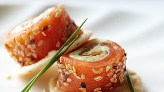 Spirales de saumon fumé à l’avocat