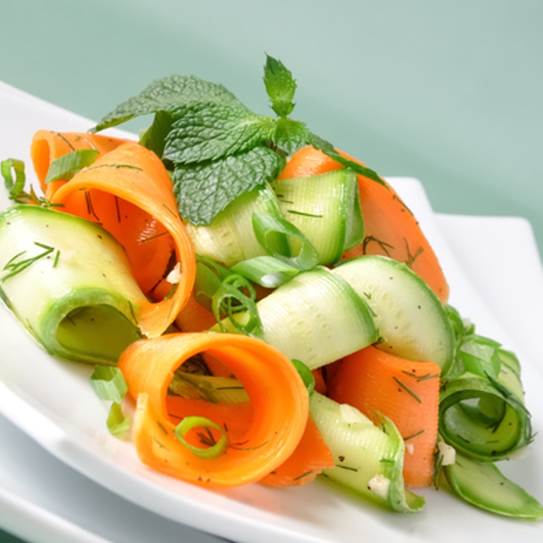 Courgettes râpées à la menthe