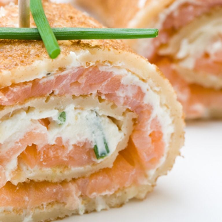 Galettes bretonnes au saumon fumé et à la crème