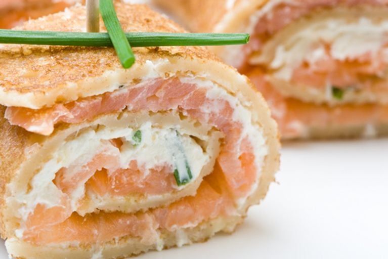 Galettes bretonnes au saumon fumé et à la crème