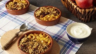 Croustillants aux pommes et aux canneberges