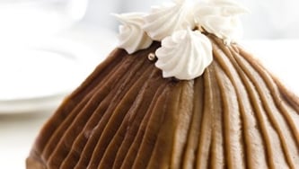 Gâteau mont-blanc à la crème de marrons