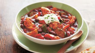 Chili aux légumes grillés et au poulet