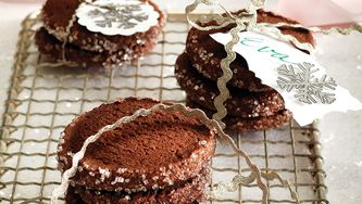Biscuits au chocolat et au sucre cristallisé
