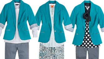 Trois façons de porter la veste colorée