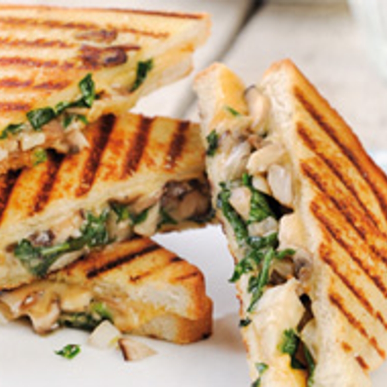 Croques au gouda et à la duxelles de champignons