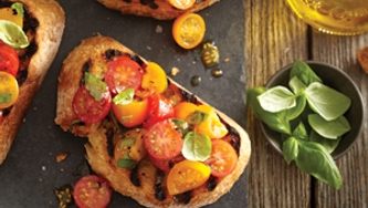 Bruschettas aux tomates cerises