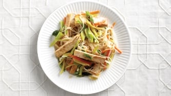 Vermicelles sautés au tofu