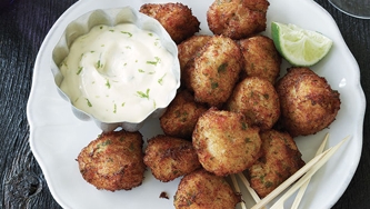 Beignets de crabe et pommes de terre