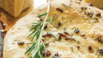 Focaccia aux canneberges