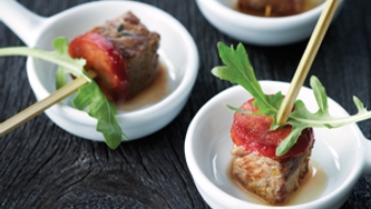 Minibrochettes de bœuf et chorizo