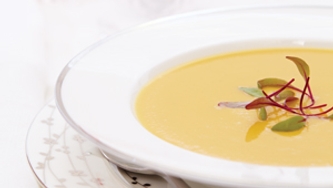 Velouté de courge Butternut au vinaigre de cidre Balconville