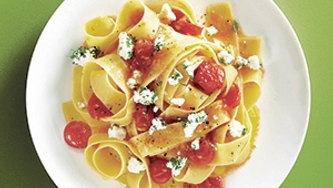 Pappardelles aux tomates grillées