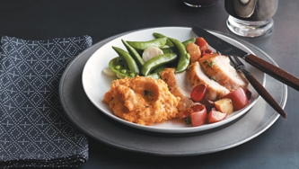 Purée de panais et de patates douces