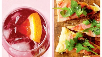 Pizza au prosciutto et à la roquette & Orange Fizz