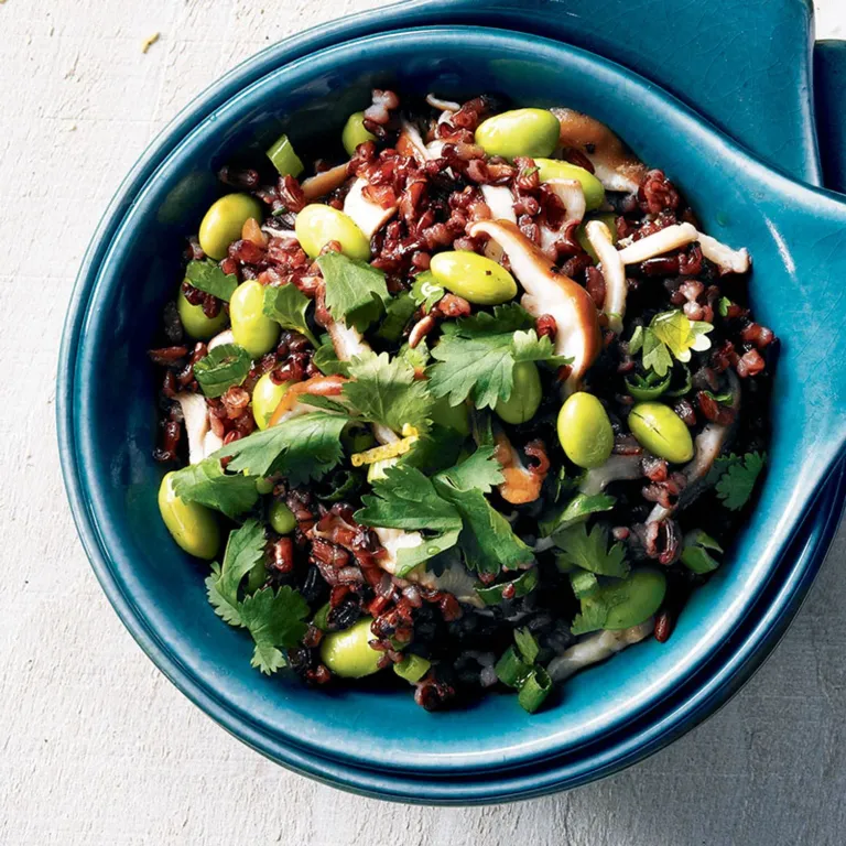 Salade de riz noir et d’edamames