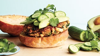 Hamburgers de tofu et de haricots noirs