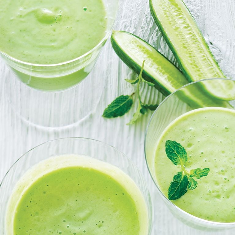 Smoothie aux concombres et à l’avocat