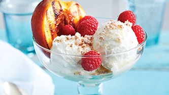 Pêches melba grillées