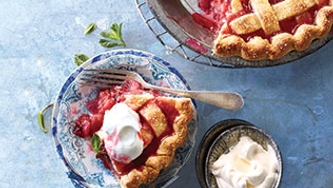 Tarte à la rhubarbe et à la vanille