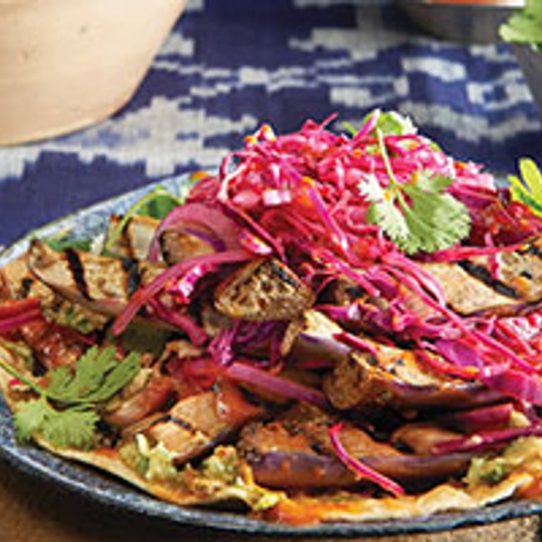 Tacos végétariens à l’aubergine grillée