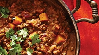 Cari de lentilles et de courge à la mijoteuse, de Ricardo