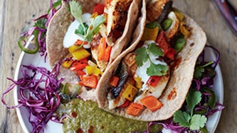 Tacos au poisson, kiwi et lime, de Jamie Oliver