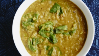 Dahl indien aux épinards