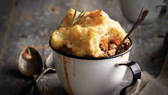 Hachis parmentier au vin rouge