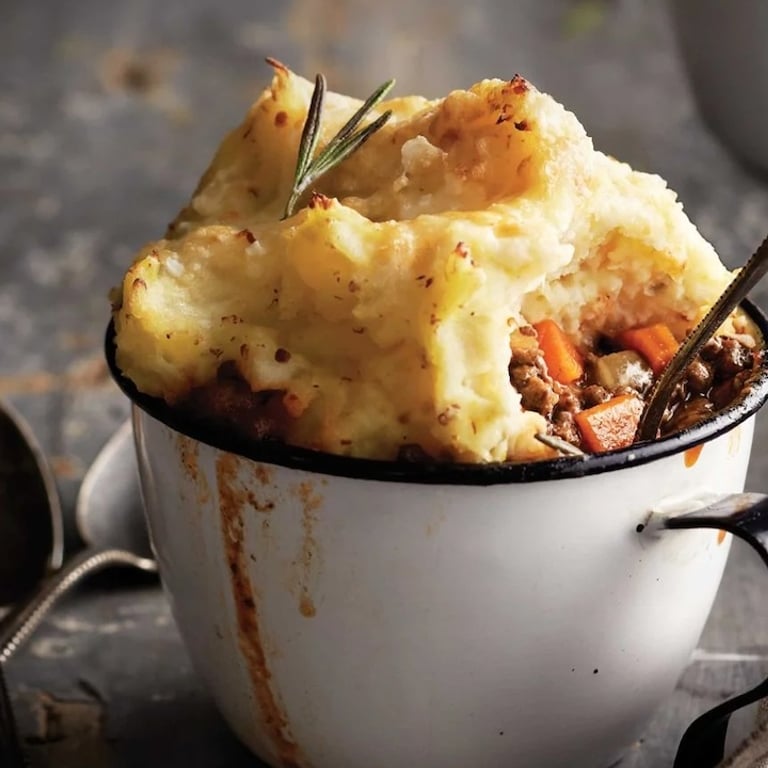 Hachis parmentier au vin rouge