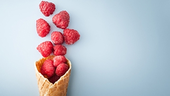 Crème glacée à la framboise