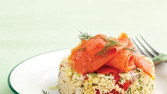 Pilaf de couscous au saumon fumé