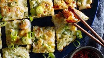 Pajeon aux crevettes (galette coréenne)