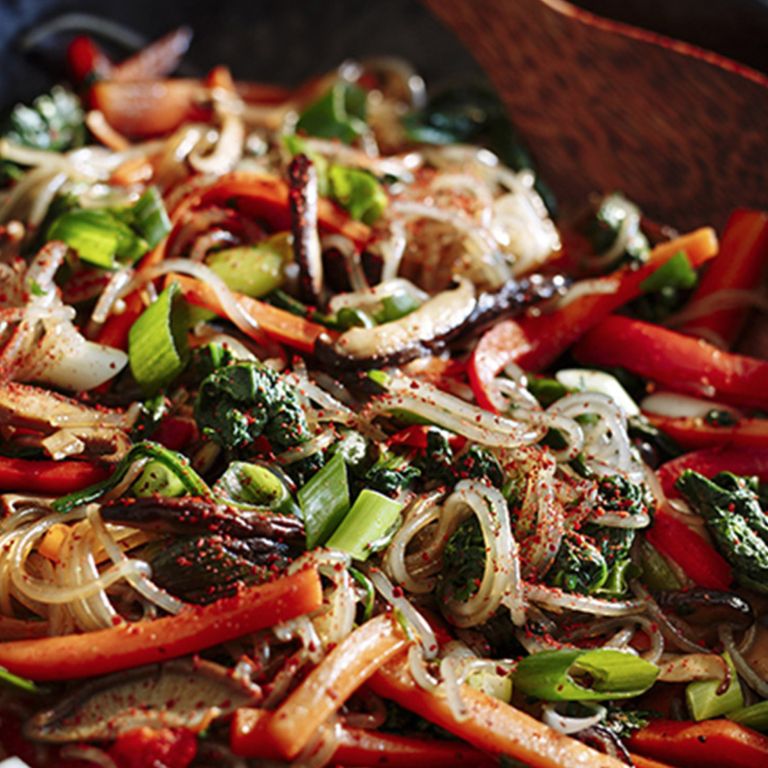Japchae (Sauté de légumes et vermicelles de patate douce)